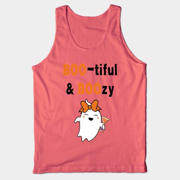 BOO-tiful & BOOzy Women's Tank Top by FeFe's Tee Trendz